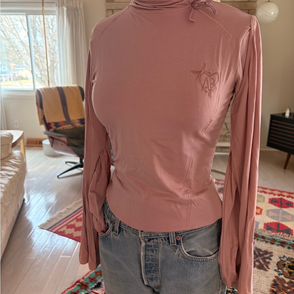 Pink Long Sleeve Women's Turtleneck Top NWT